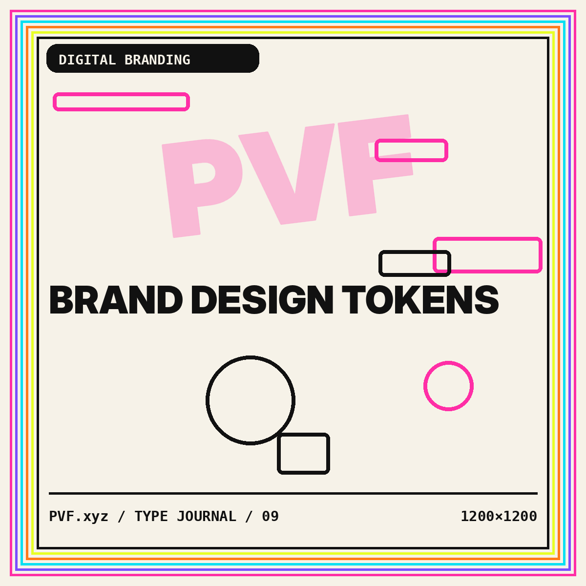 Brand Design Tokens typography card